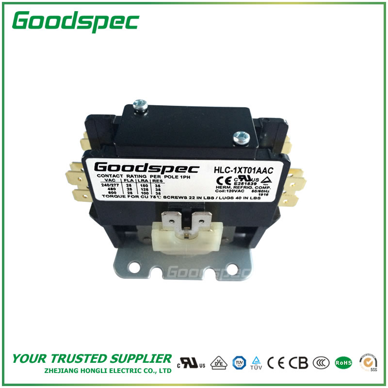 HLC-1XT01AAC-001 HLC-1XT01AAC(1P/25A/120VAC) Definite Purpose Contactor