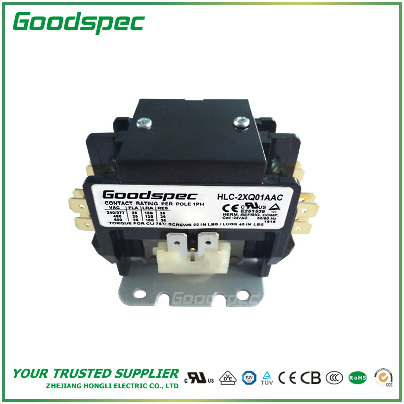 HLC-2XQ01AAC(2P/25A/24VAC)Definite Purpose Contactor