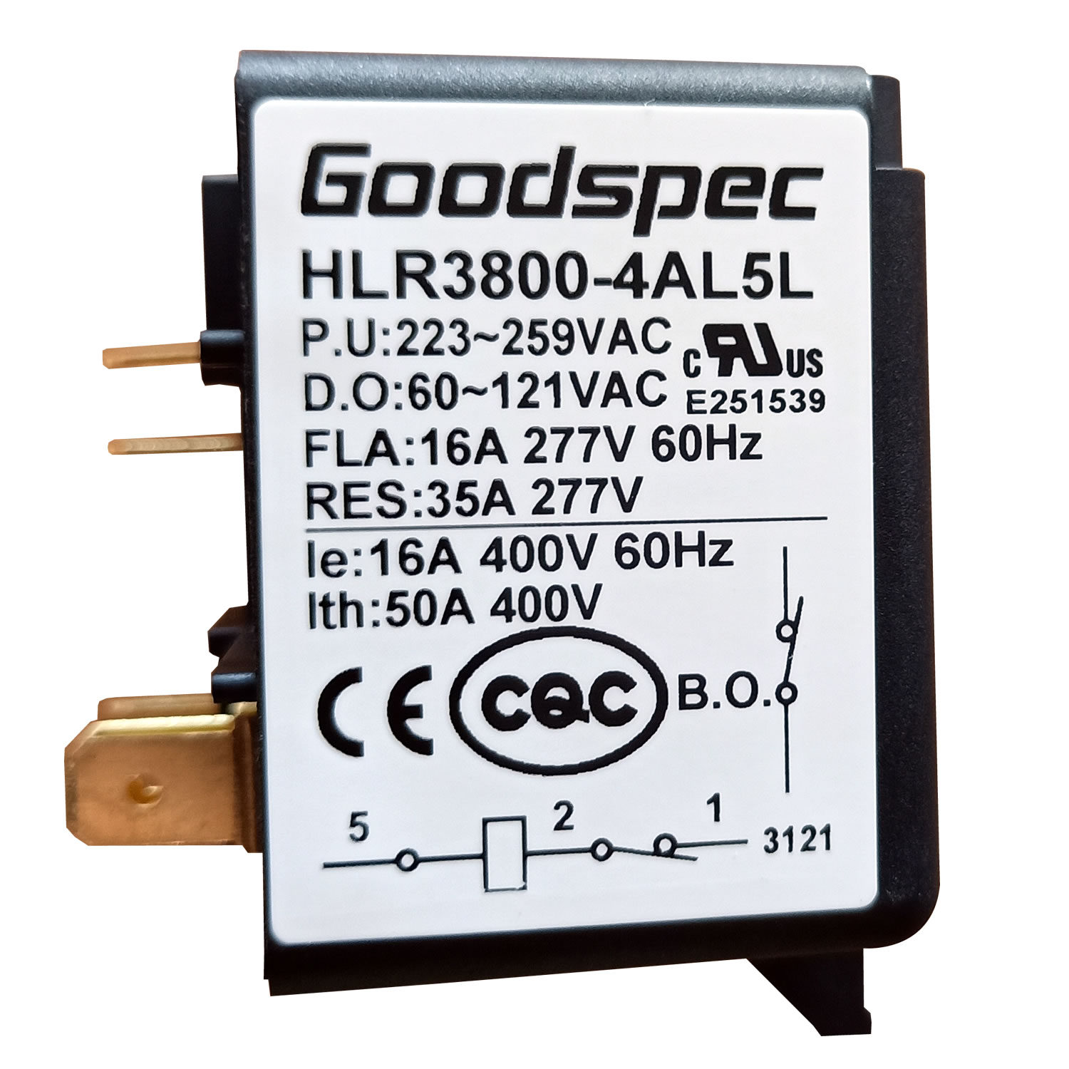 HLR3800-4AL5L-3.jpg HLR3800-4AL5L POTENTIAL TYPE MOTOR STARTING RELAY