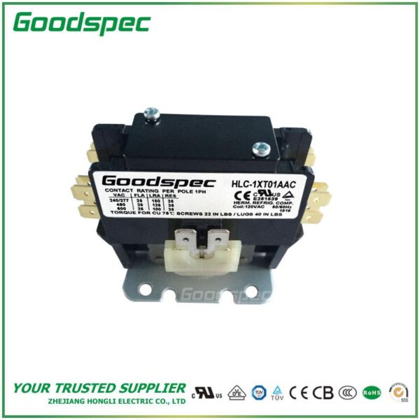 HLC-1XT01AAC(1P/25A/120VAC) Definite Purpose Contactor