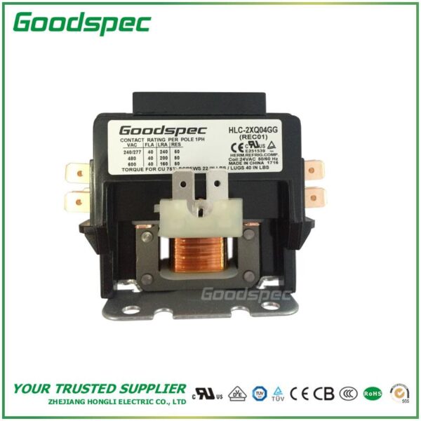GC-2XQ04GG (2POLES/40A/24VAC) DEFINITE PURPOSE CONTACTOR