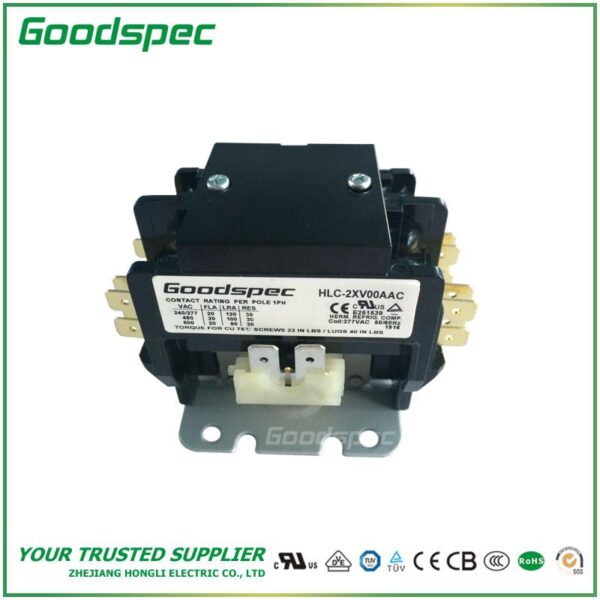 products-HLC-2XV00AAC-003.jpg HLC-2XV00AAC(2P/20A/277VAC) DEFINITE PURPOSE CONTACTOR