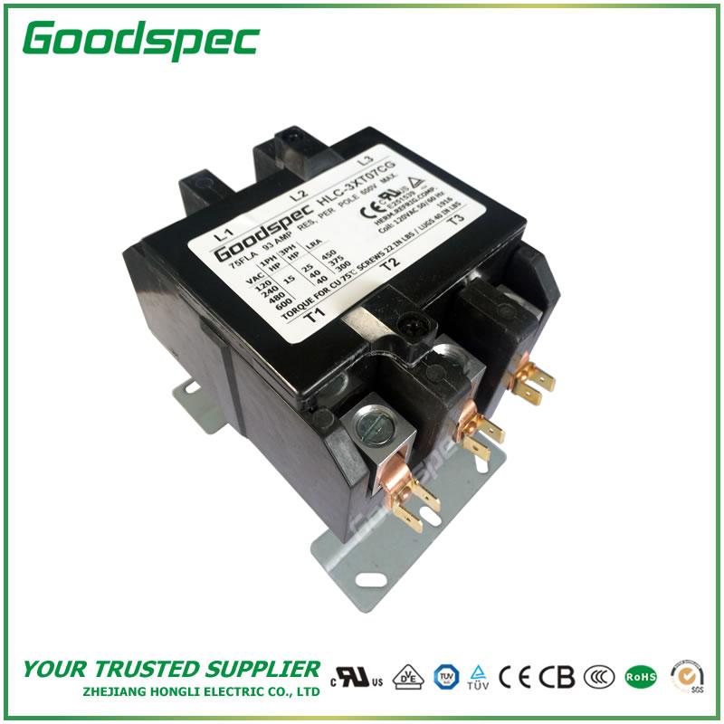 products-HLC-3XT07CG.jpg HLC-3XT07CG(3P/75A/120VAC)DEFINITE PURPOSE CONTACTOR