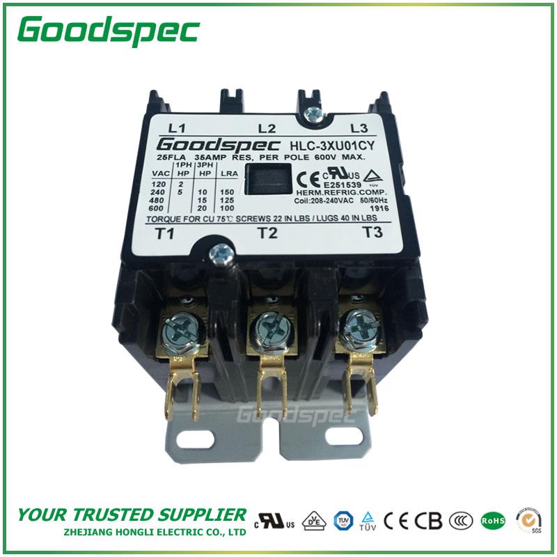 HLC-3XU01CY(3P/25A/208-240VAC)DEFINITE PURPOSE CONTACTOR