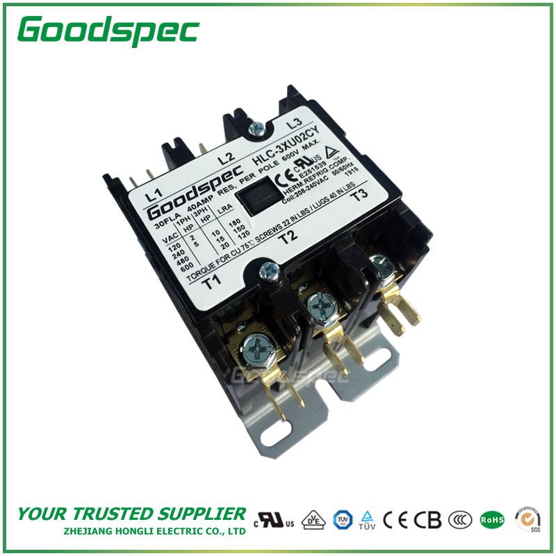 HLC-3XU02CY(3P/30A/208-240VAC) Definite Purpose Contactor
