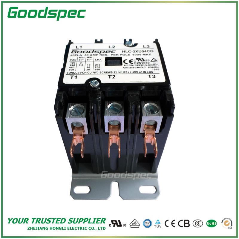 products-HLC-3XU04CG-004.jpg HLC-3XU04CG(3P/40A/208-240VAC) Definite Purpose Contactor