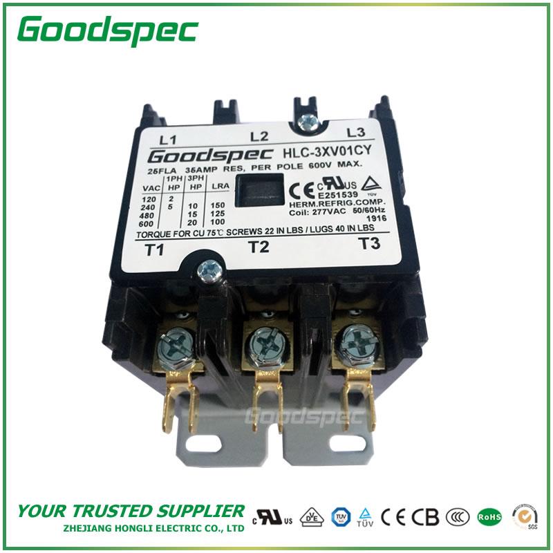 products-HLC-3XV01CY-003.jpg HLC-3XV01CY(3P/25A/277VAC)DEFINITE PURPOSE CONTACTOR