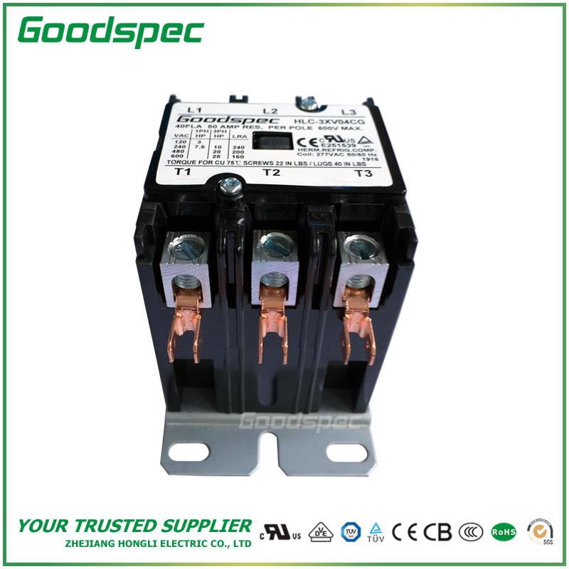 products-HLC-3XV04CG-004.jpg HLC-3XV04CG(3P/40A/277VAC) DEFINITE PURPOSE CONTACTOR
