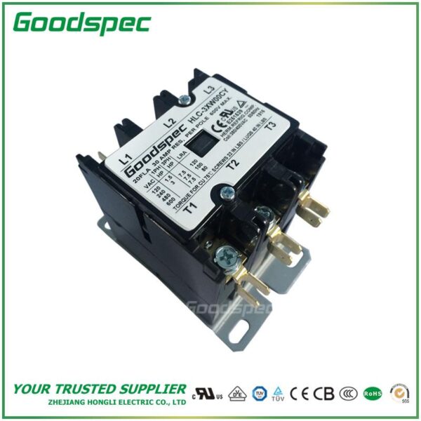HLC-3XW00CY(3P/20A/380-400VAC)Definite Purpose Contactor