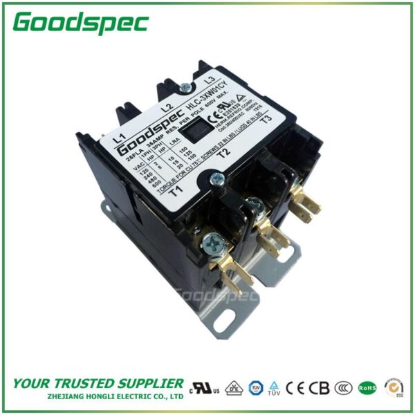 HLC-3XW01CY(3P/25A/380-400VAC)Definite Purpose Contactor