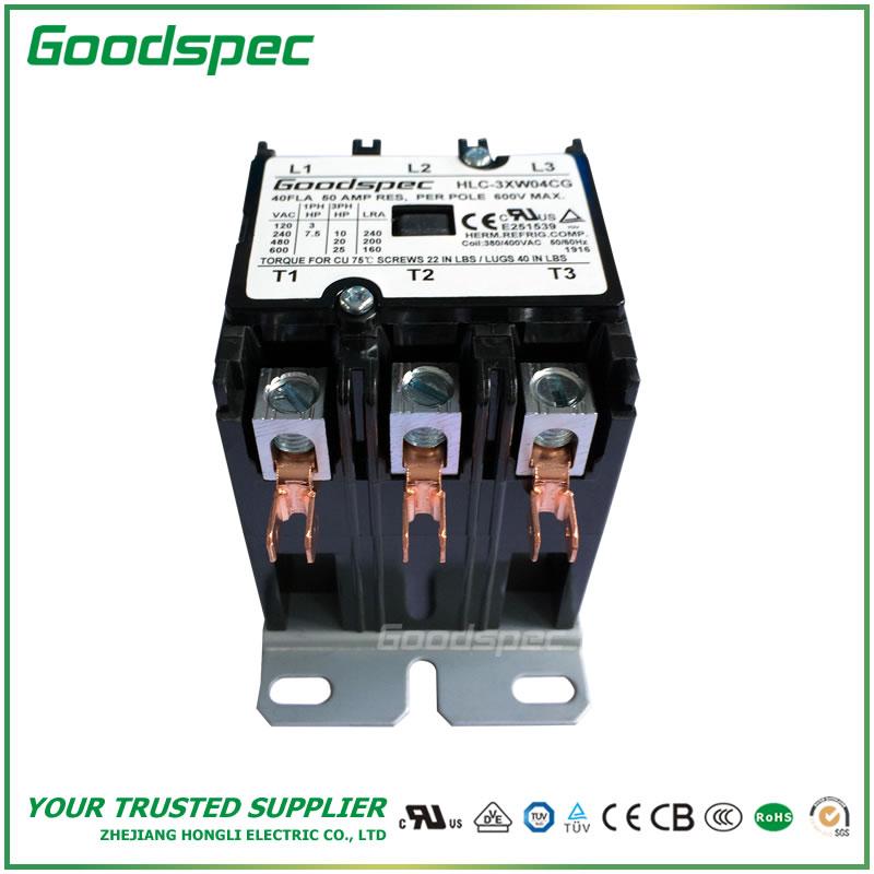 products-HLC-3XW04CG-004.jpg HLC-3XW04CG(3P/40A/308-400VAC) DEFINITE PURPOSE CONTACTOR
