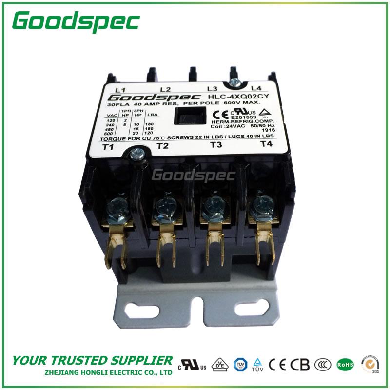 products-HLC-4XQ02CY-002.jpg HLC-4XQ02CY(4P/30A/24V) DEFINITE PURPOSE CONTACTOR