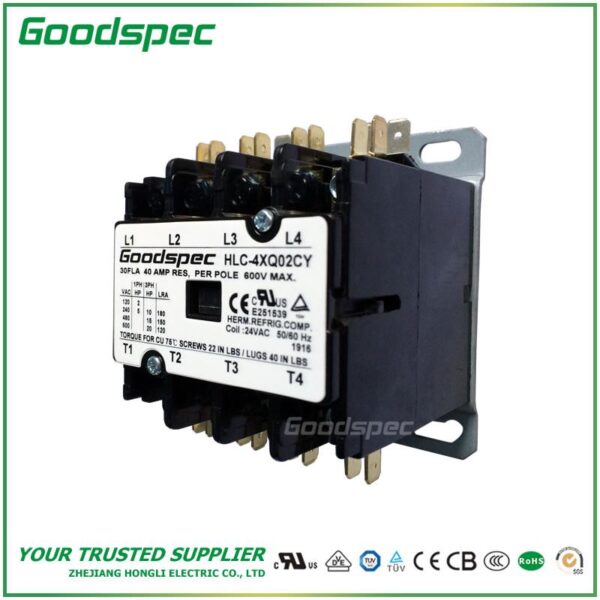 productos-HLC-4XQ02CY.jpg HLC-4XQ02CY(4P/30A/24V) DEFINITE PURPOSE CONTACTOR