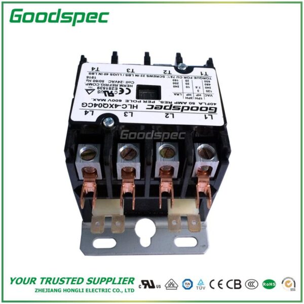 HLC-4XQ04CG(4P/40A/24V) DEFINITE PURPOSE CONTACTOR