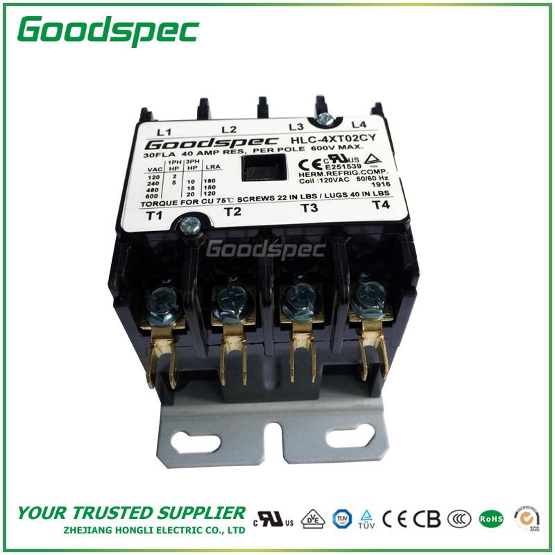 products-HLC-4XT02CY-002.jpg HLC-4XT02CY(4P/30A/120V) DEFINITE PURPOSE CONTACTOR