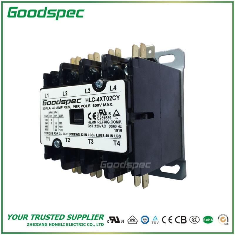 products-HLC-4XT02CY.jpg HLC-4XT02CY(4P/30A/120V) DEFINITE PURPOSE CONTACTOR