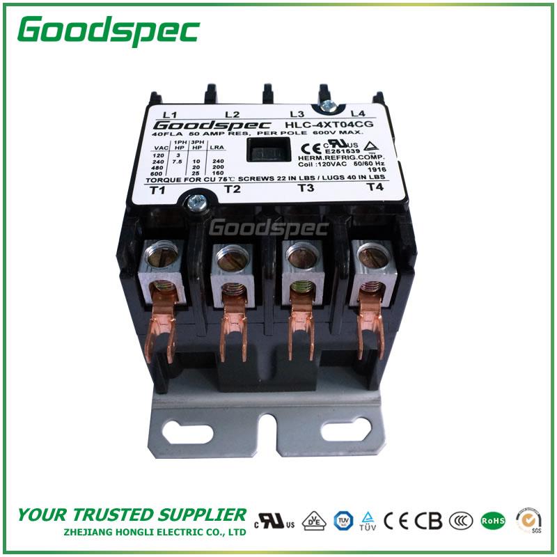 products-HLC-4XT04CG-002.jpg HLC-4XT04CG(4P/40A/120V) DEFINITE PURPOSE CONTACTOR