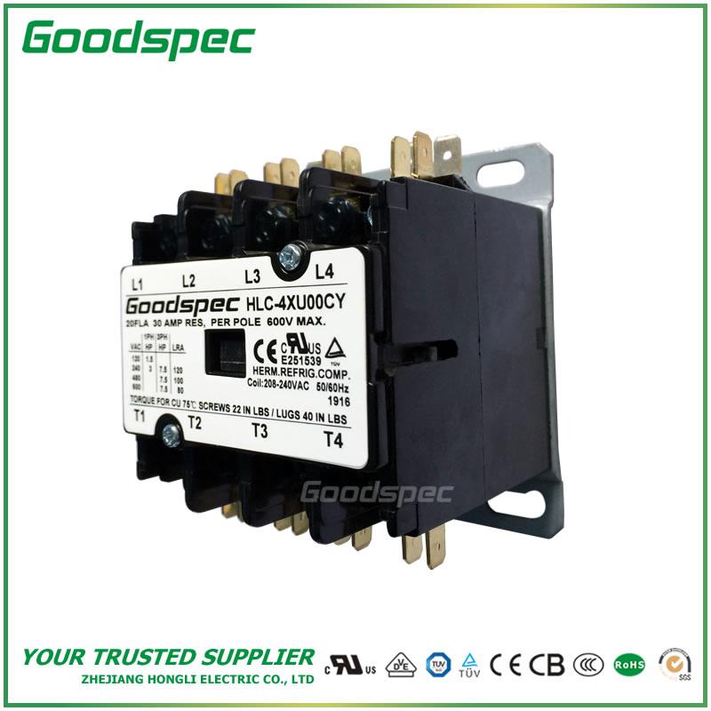 HLC-4XU00CY(4P/20A/208-240V) DEFINITE PURPOSE CONTACTOR