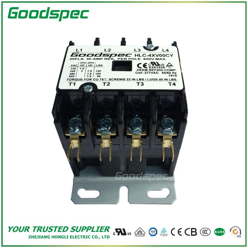 HLC-4XV00CY(4P/20A/277V)DEFINITE PURPOSE CONTACTOR