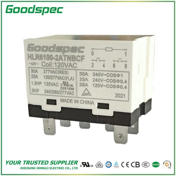 HLR6100-2ATNBCF-VAC208/240 High Power Relay