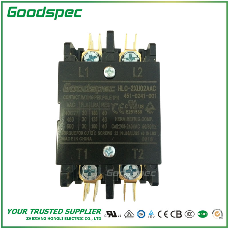 GC-2XU02AAC (2POLES/30A/208-240VAC) DEFINITE PURPOSE CONTACTOR