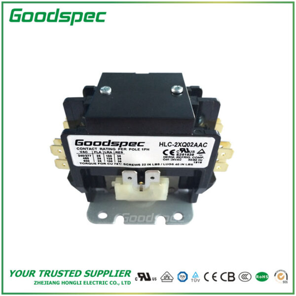 HCC-2XQ02AAC(2P/30A/24VAC) Definite Purpose Contactor