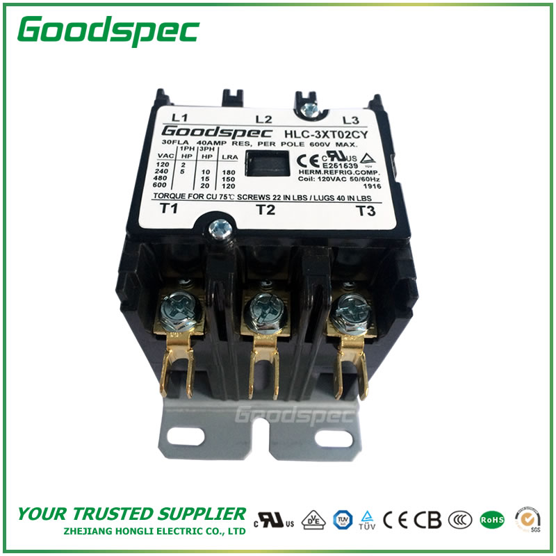 HLC-3XT02CY(3P/30A/120VAC) Definite Purpose Contactor