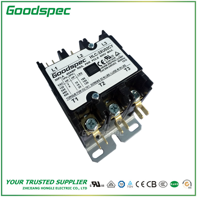 HLC-3XU02CY(3P/30A/208-240VAC) Definite Purpose Contactor